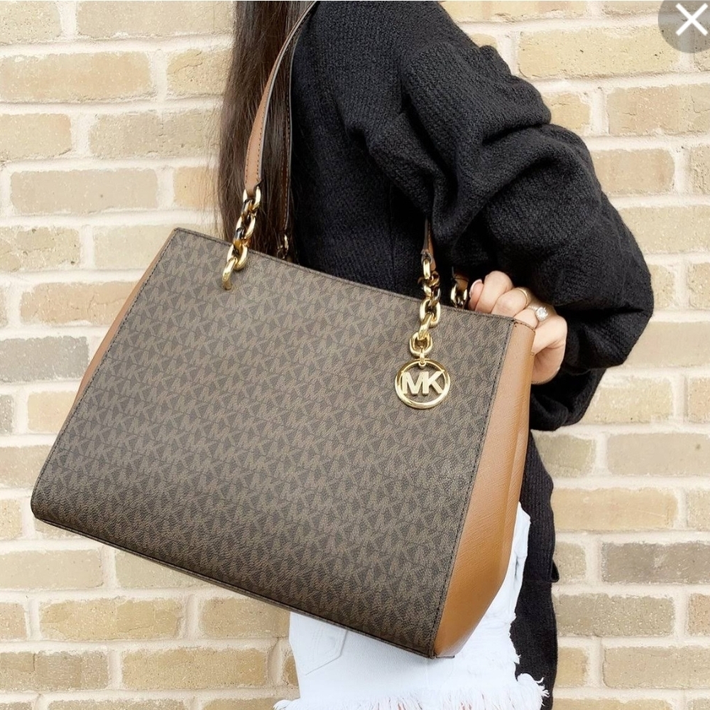Michael Kors brown leather tote purse handbag New - Picture 2 of 6